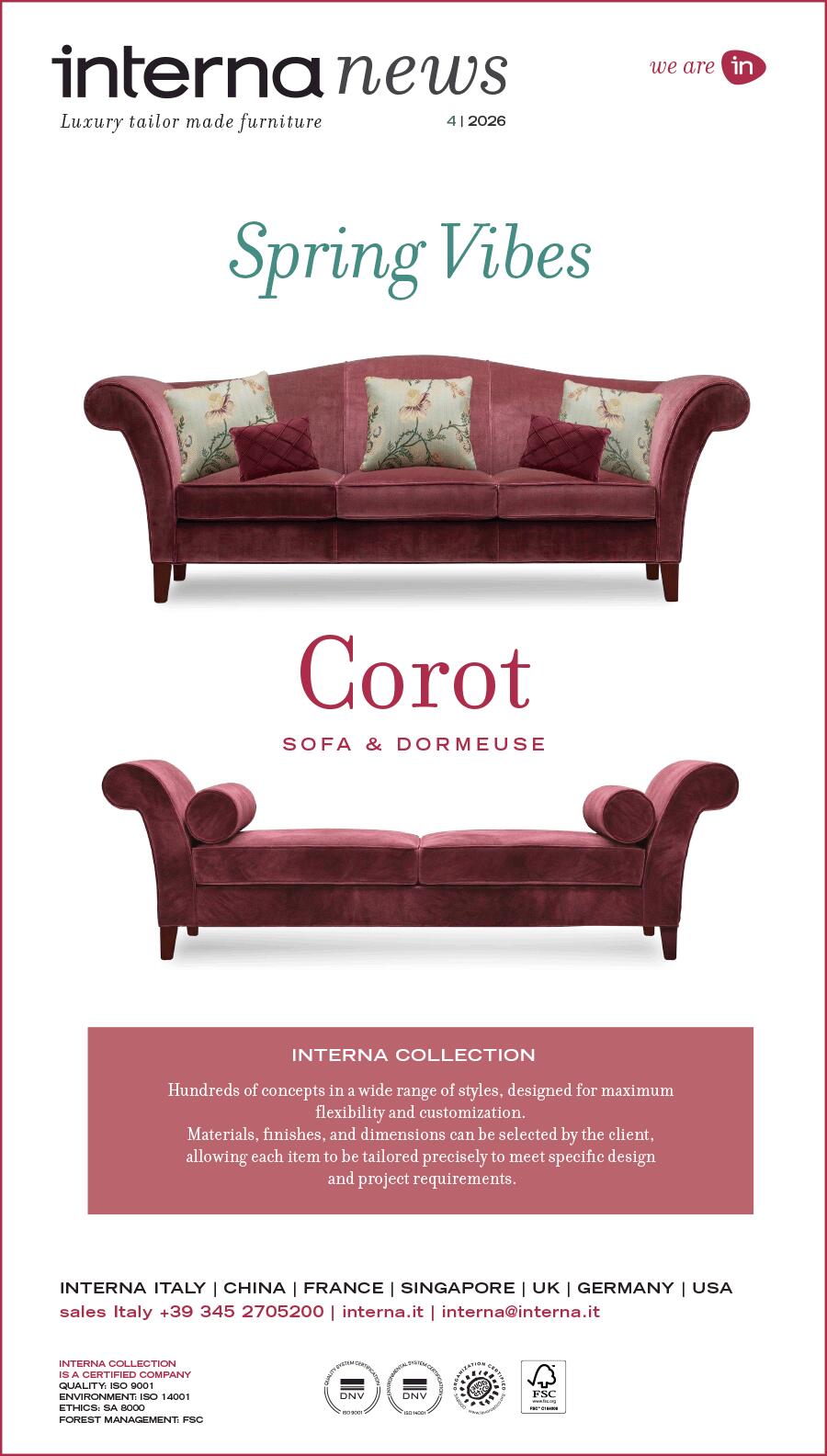 Corot Sofa & Dormeuse